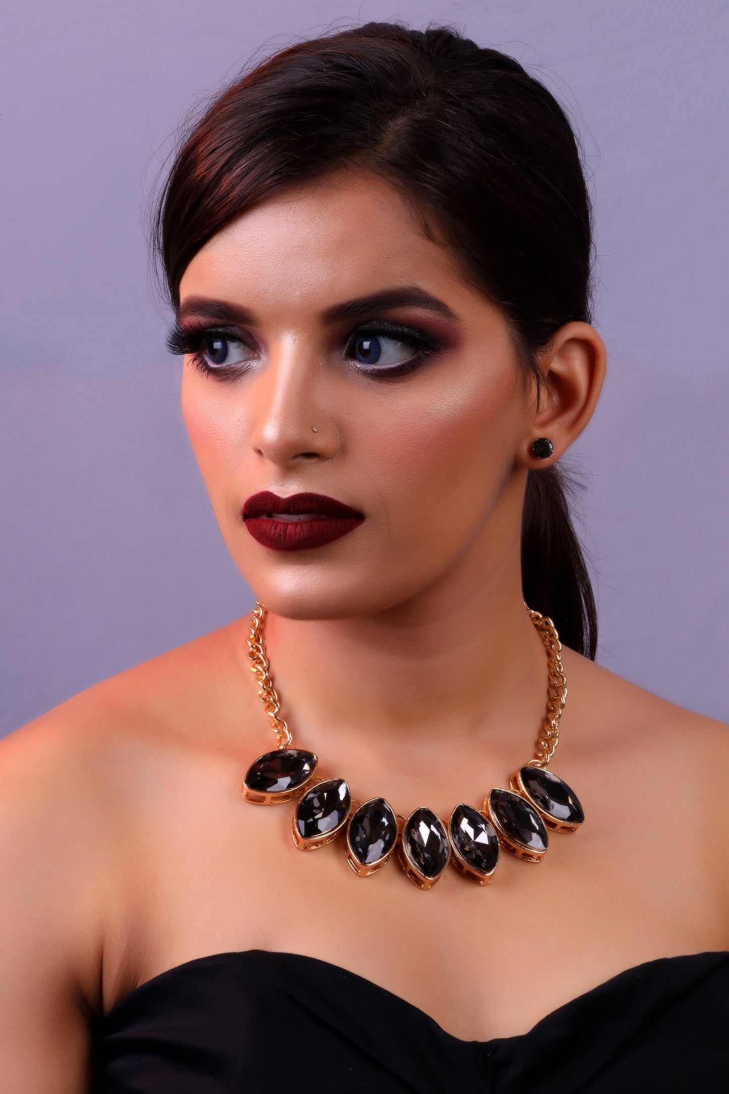 Golden Heirloom- Stone studded Statement Neckpiece