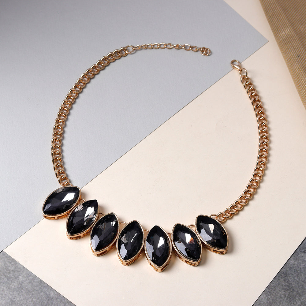 Golden Heirloom- Stone studded Statement Neckpiece