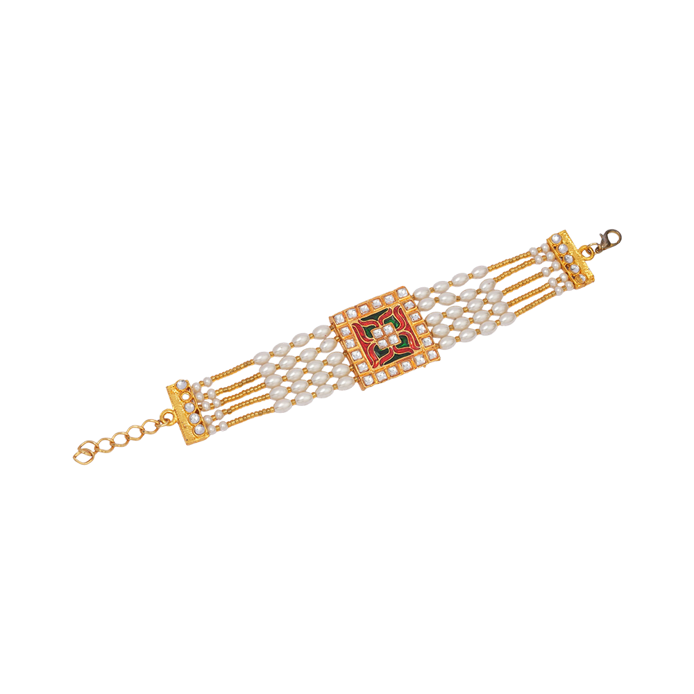 Mandira- Kundan studded Meenakari Bracelet