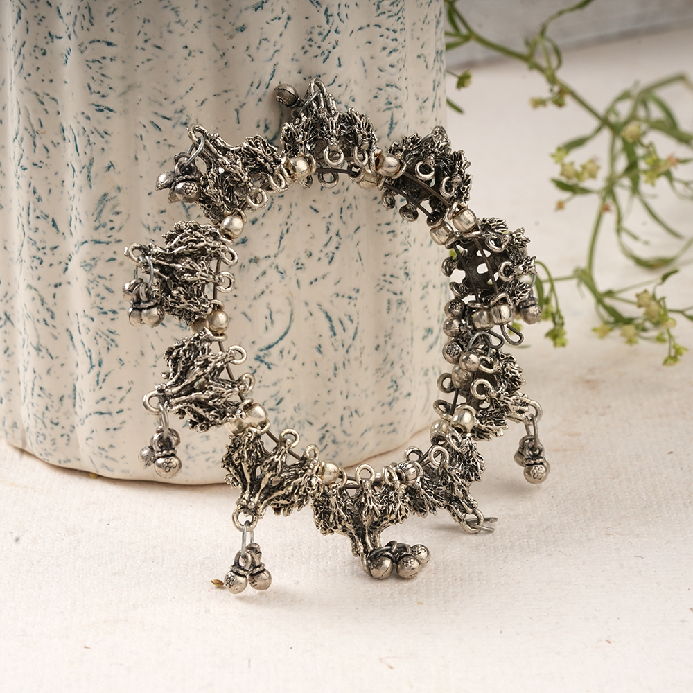 Jhilmil- Oxidised brass bracelet.