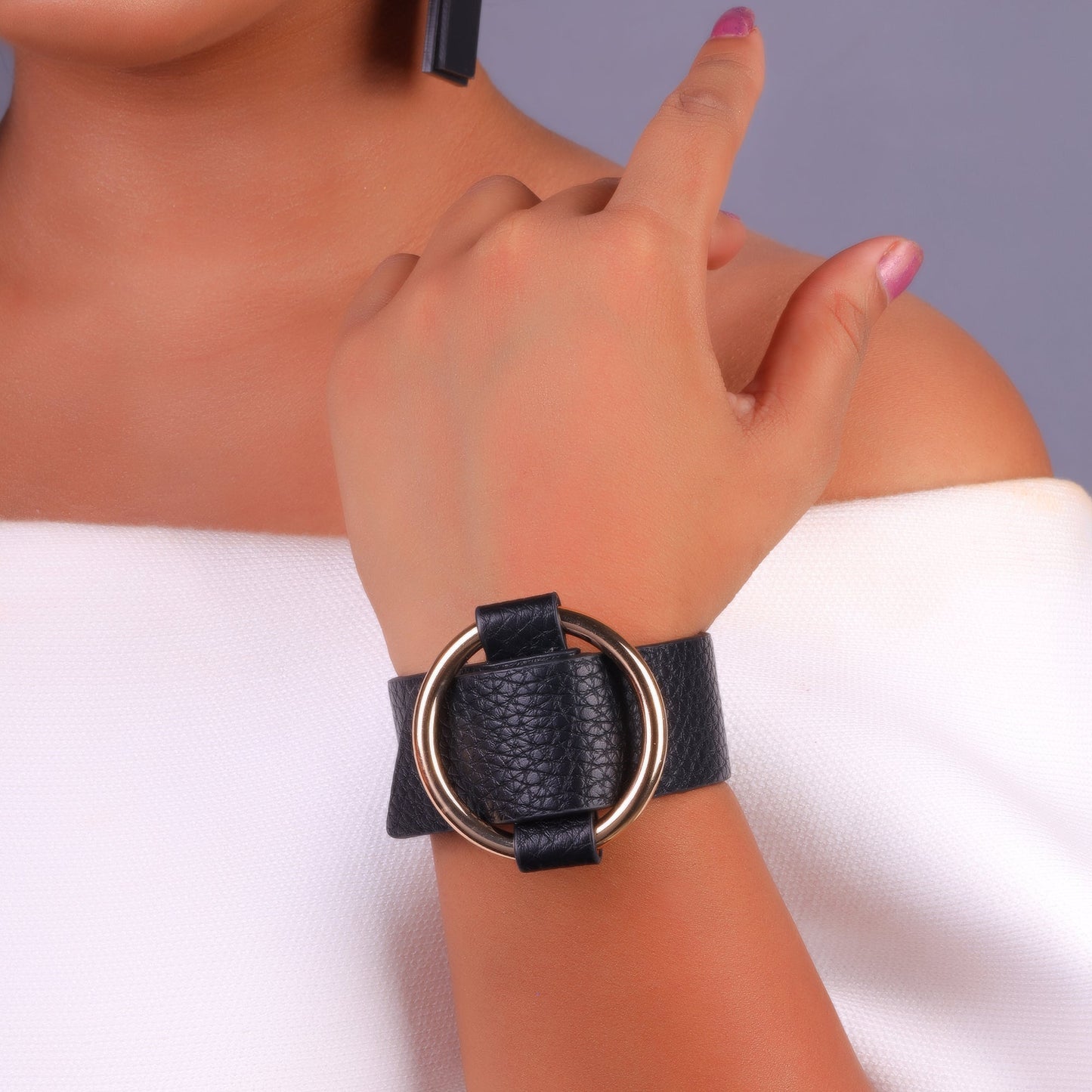 Bound Line- Statement Leather bracelet