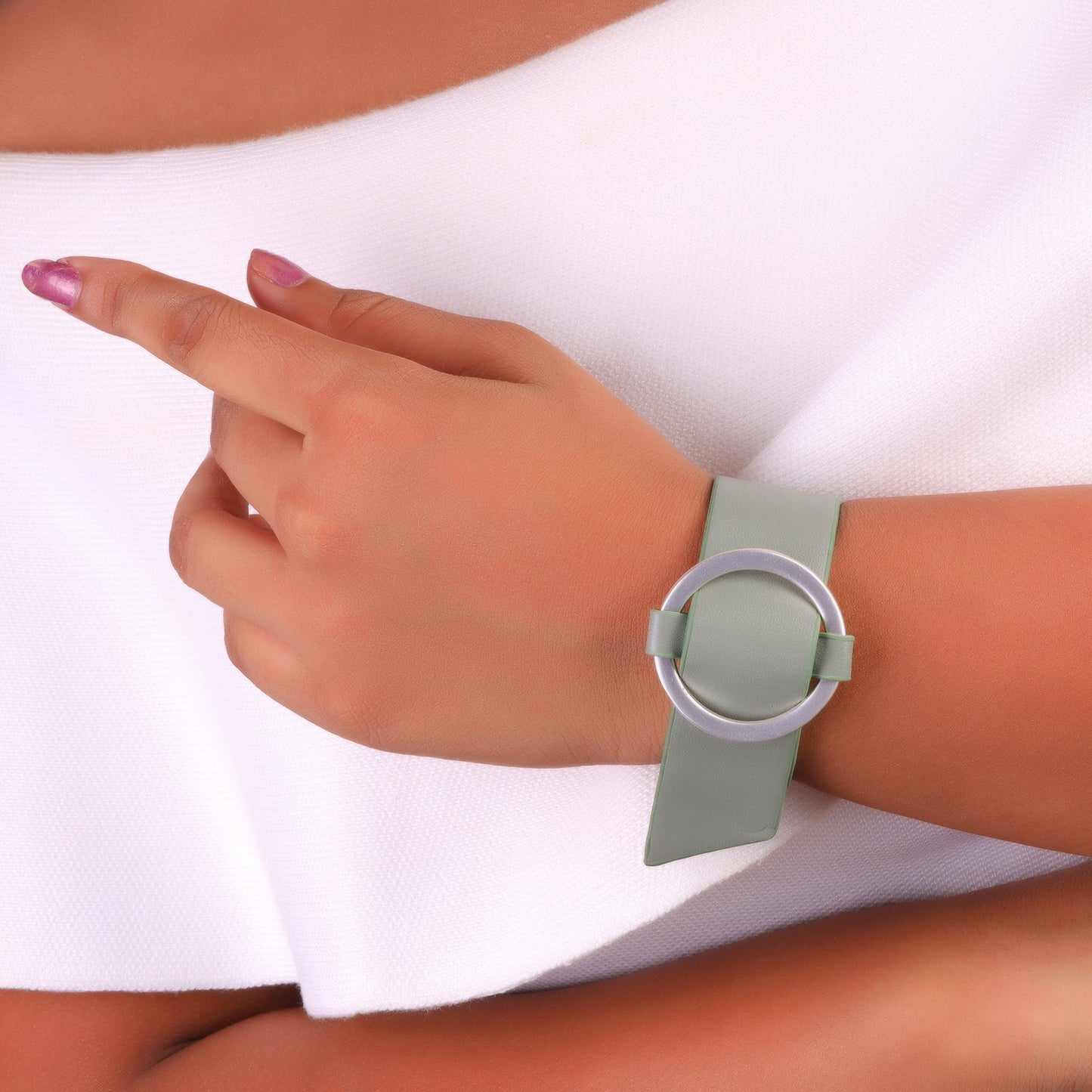 Bound Leather Form- Statement Leather bracelet