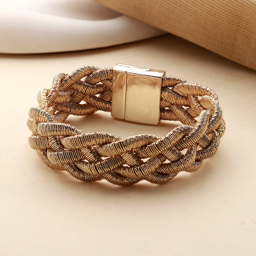 Bound Braid- Golden braided Bracelet