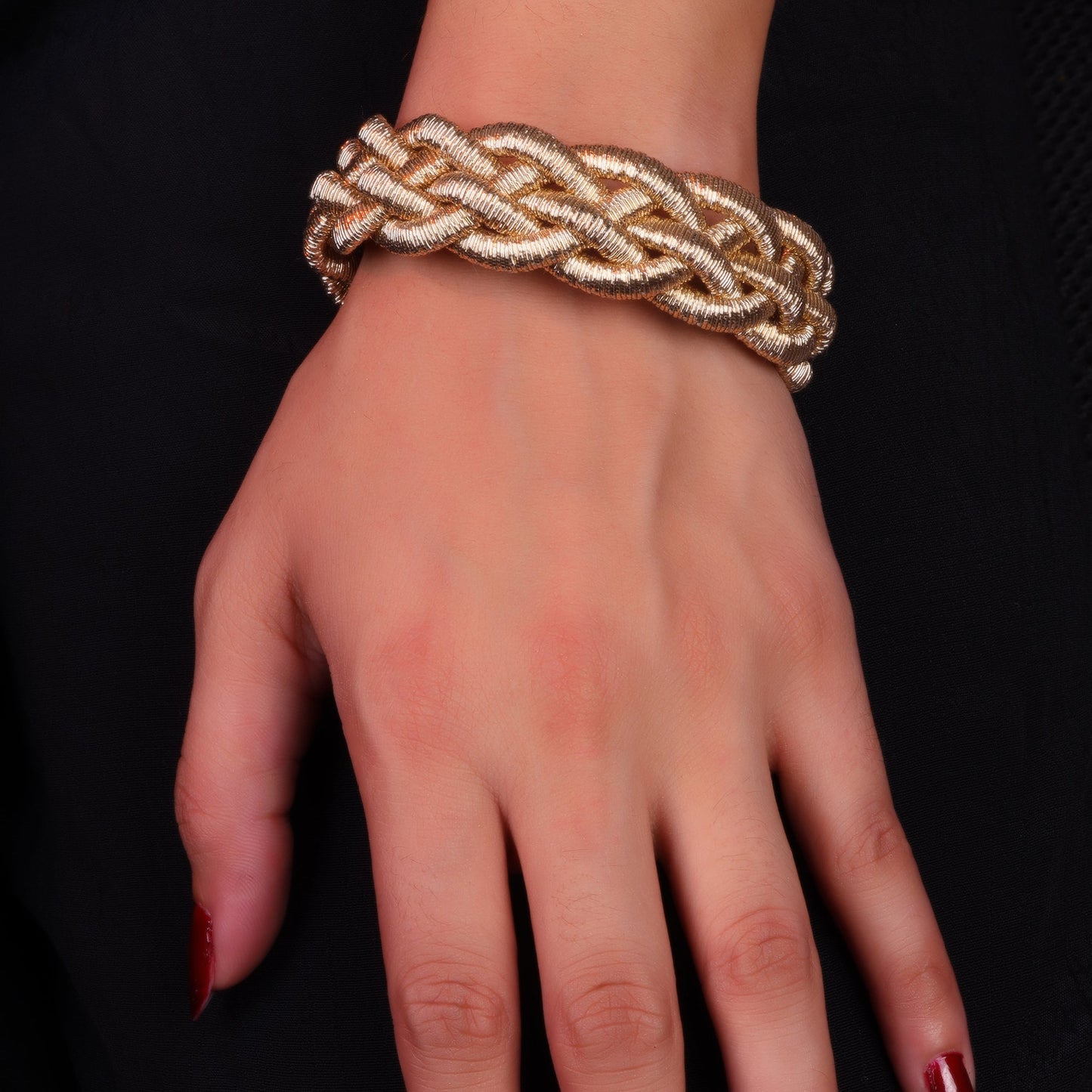Bound Braid- Golden braided Bracelet