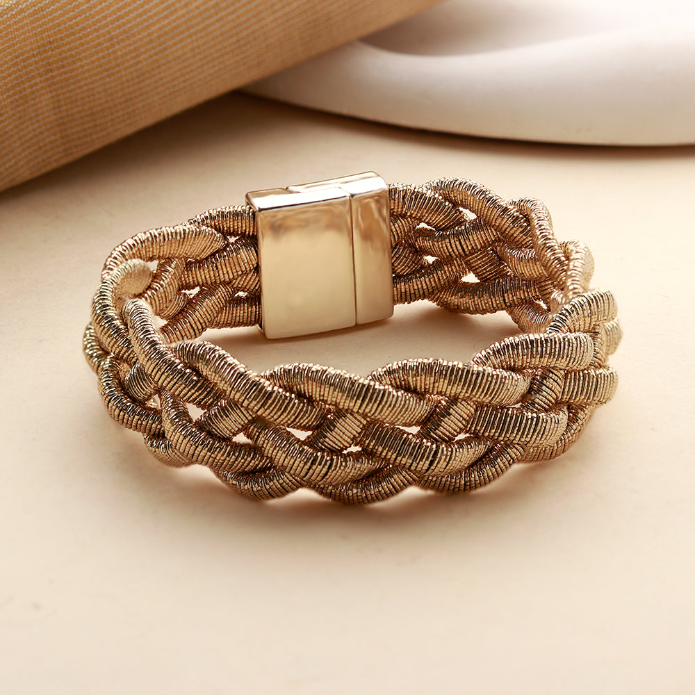 Bound Braid- Golden braided Bracelet