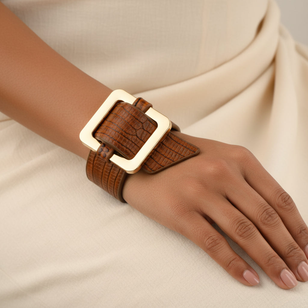 Boho Leather Wrap- Statement Leather Bracelet