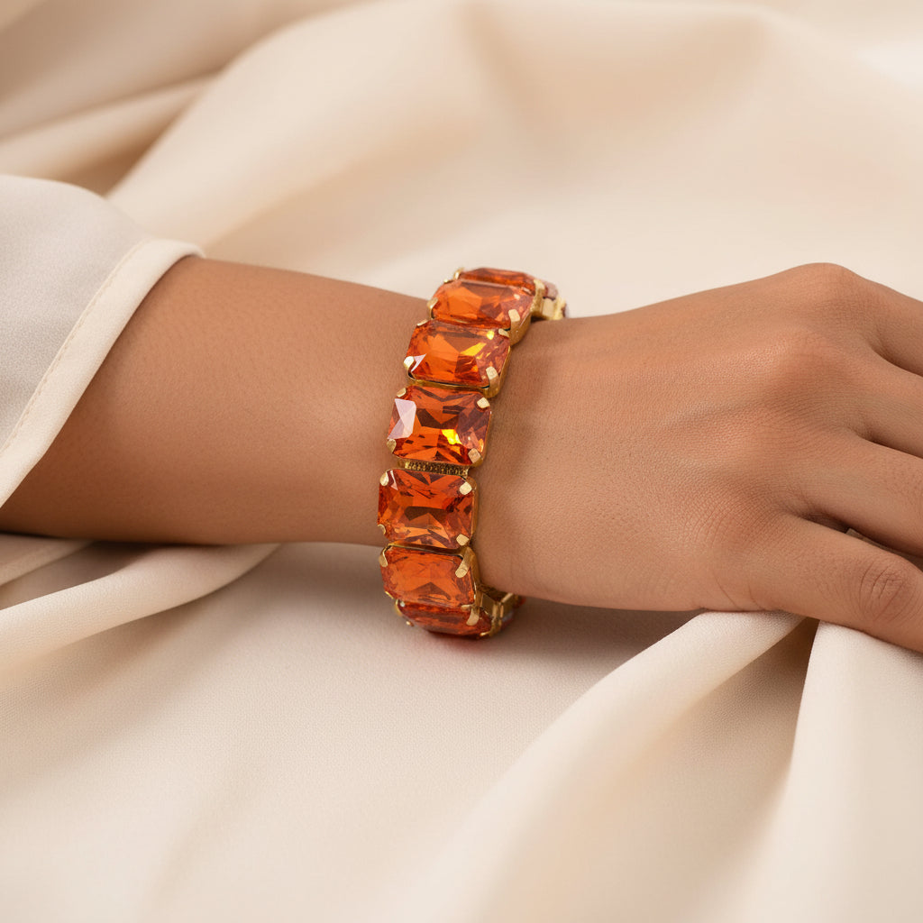 Glossy Glow- Stone studded Bracelet