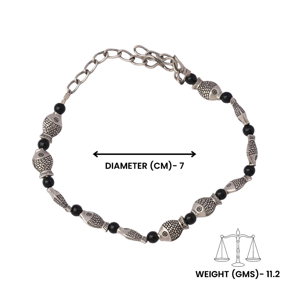 NeelMatsya- Oxidised beaded bracelet