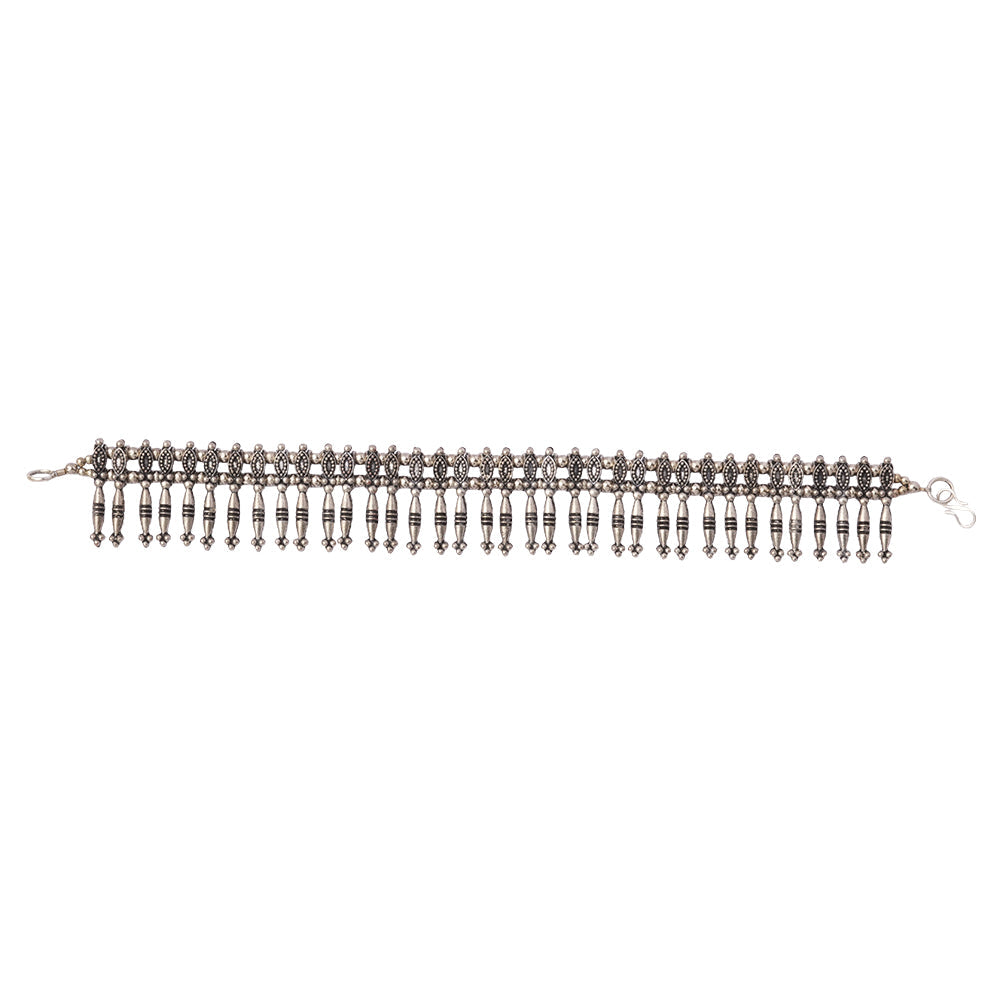 Ruprekha Payal- Silver oxidised Anklet