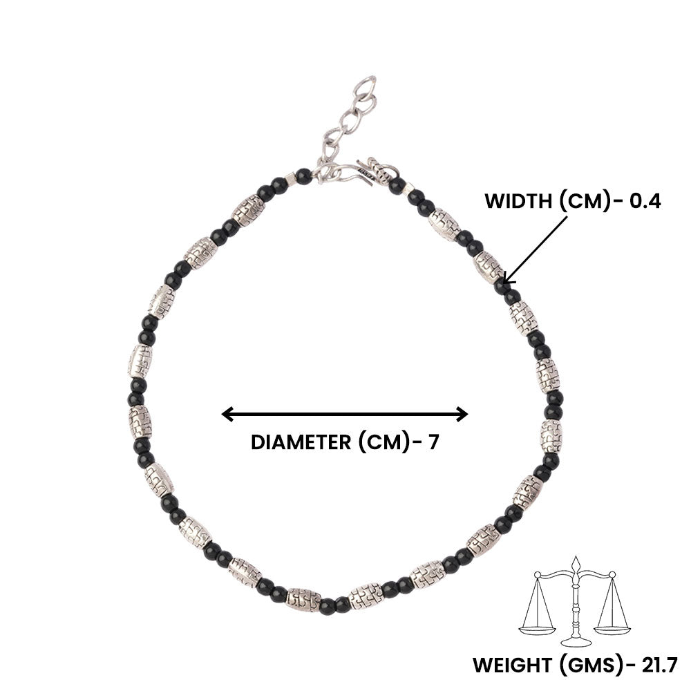 Kaalratna- Oxidised beaded bracelet