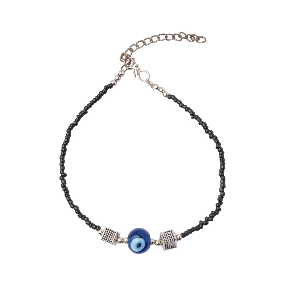 ShubhDrishti- Oxidised beaded anklet