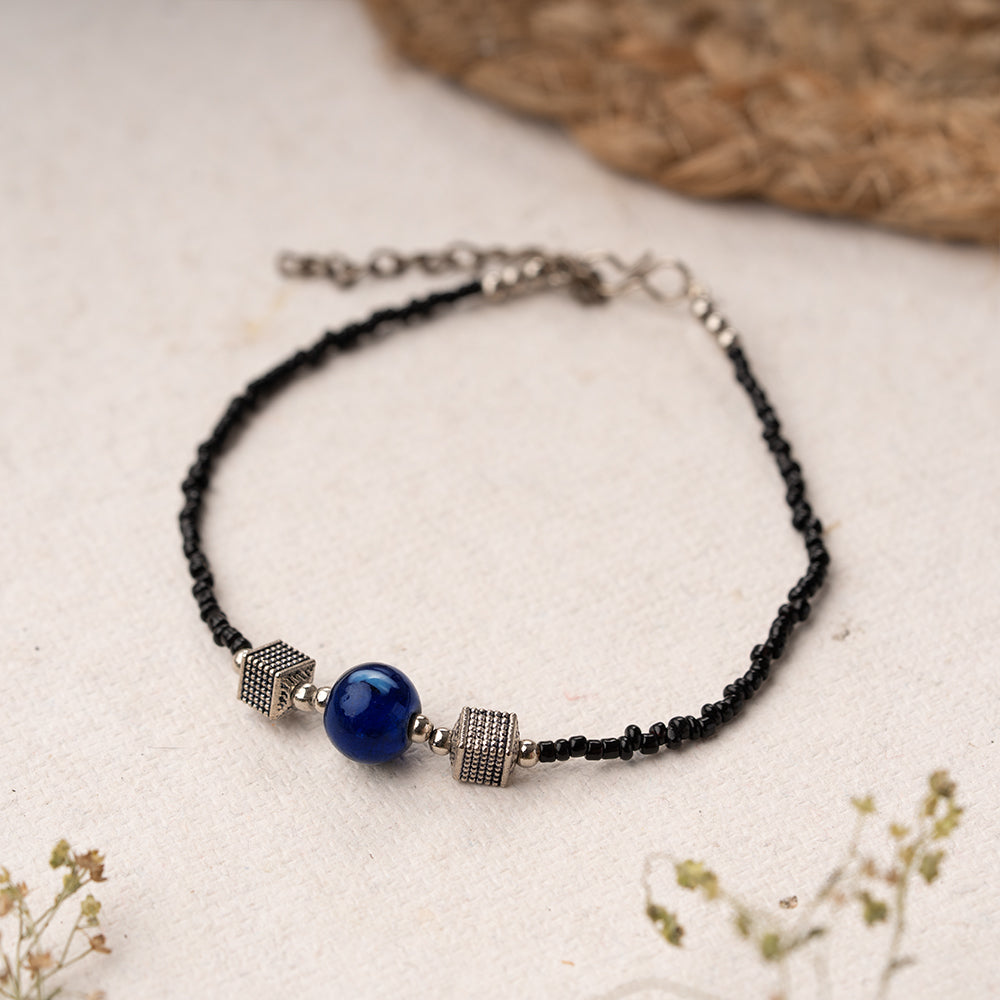 NetraBandh- Oxidised beaded anklet