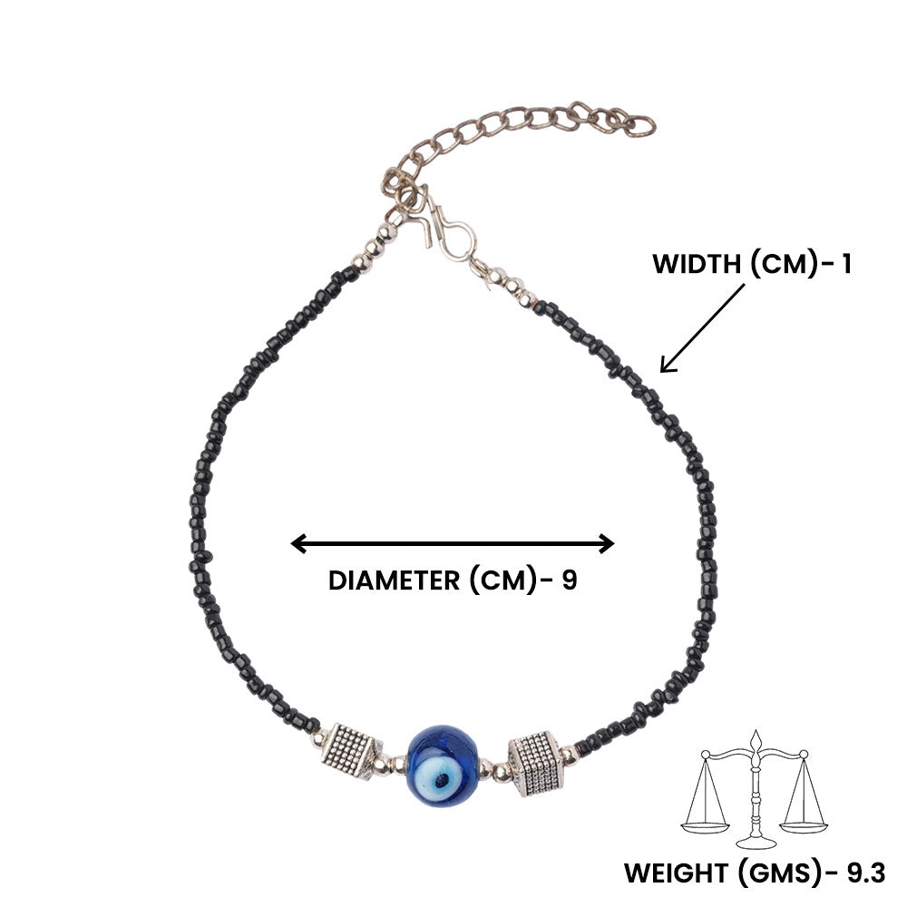 ShubhDrishti- Oxidised beaded anklet