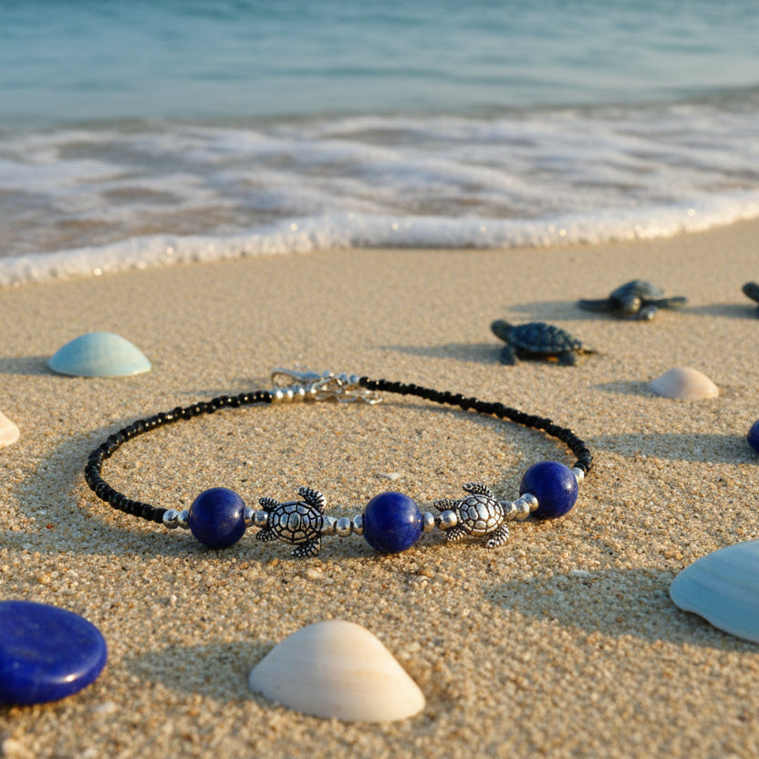 JalKurm- Oxidised beaded anklet