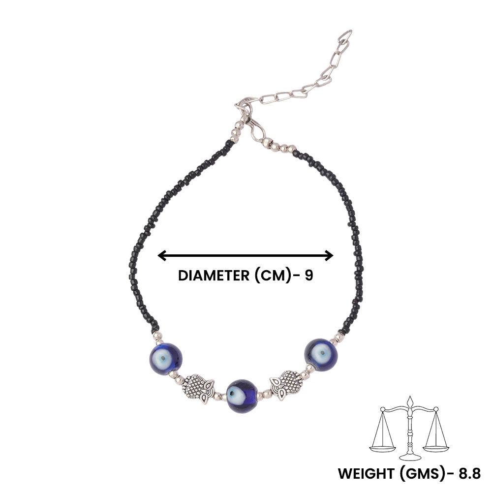 RakshaDrishti- Oxidised beaded anklet