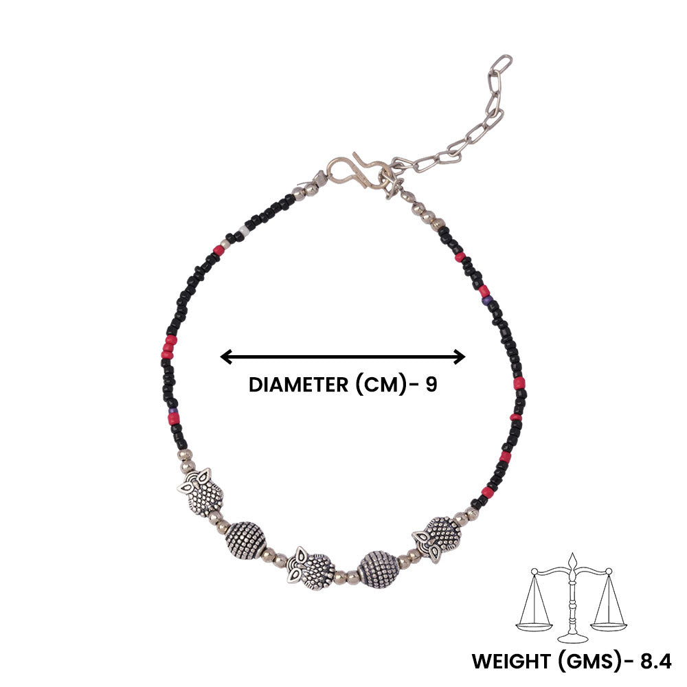 RatriRakshika- Oxidised beaded anklet