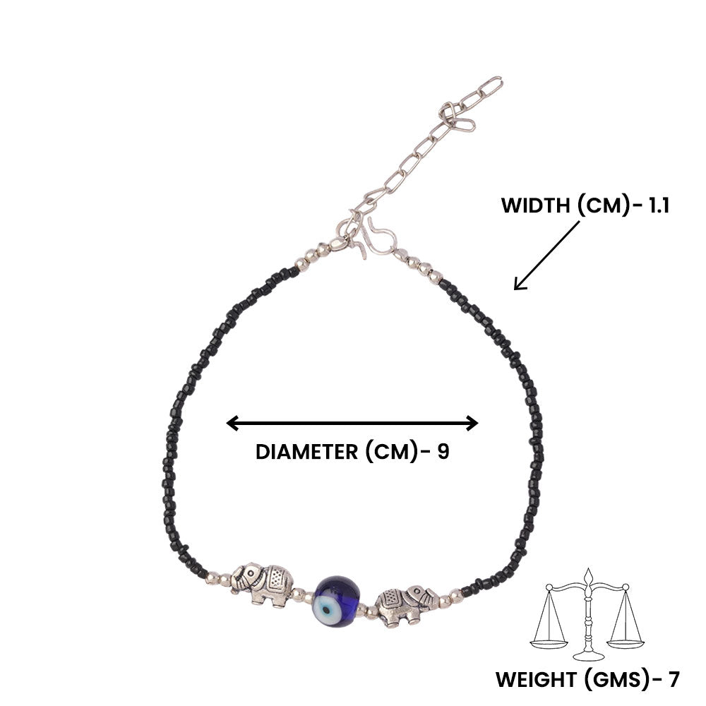 AnantGaj- Oxidised beaded anklet