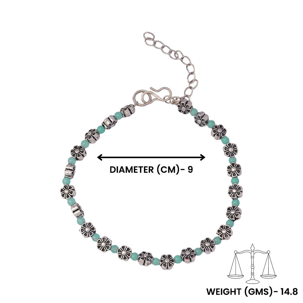 HaritRatna- Oxidised beaded anklet