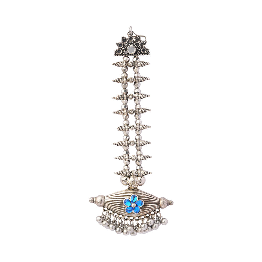 KumudTika- Silver brass magtikka (blue)