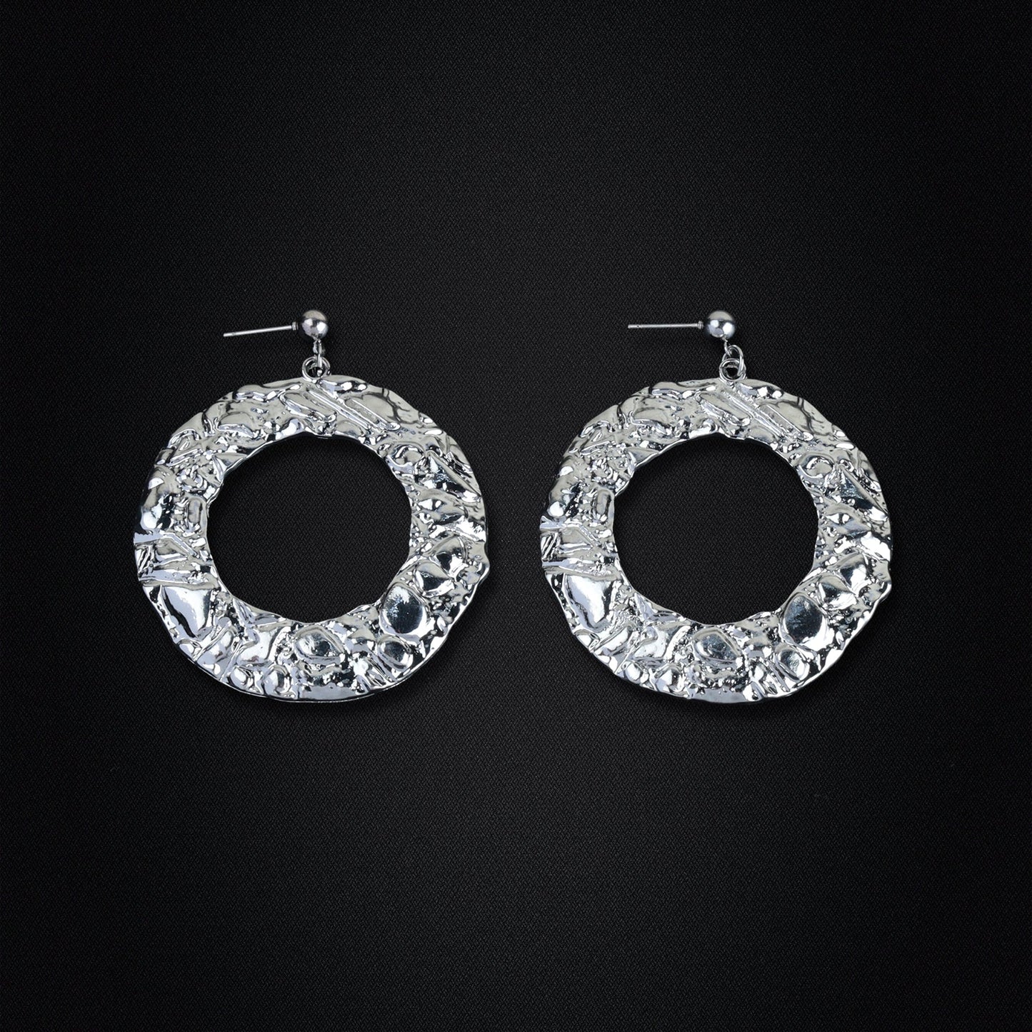 Luminous Grace- metallic hanger dangler earrings
