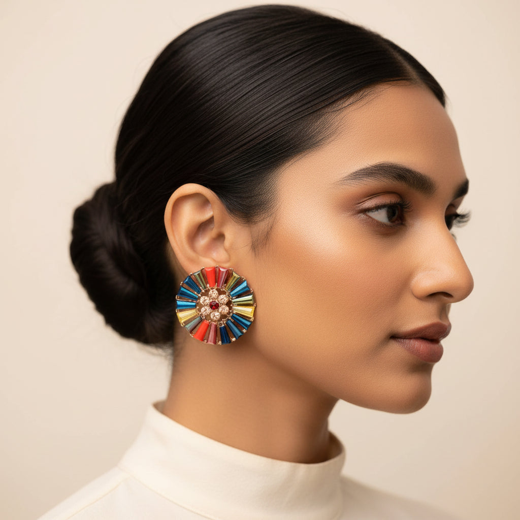 Rainbow arc- Multicolour Stud earrings