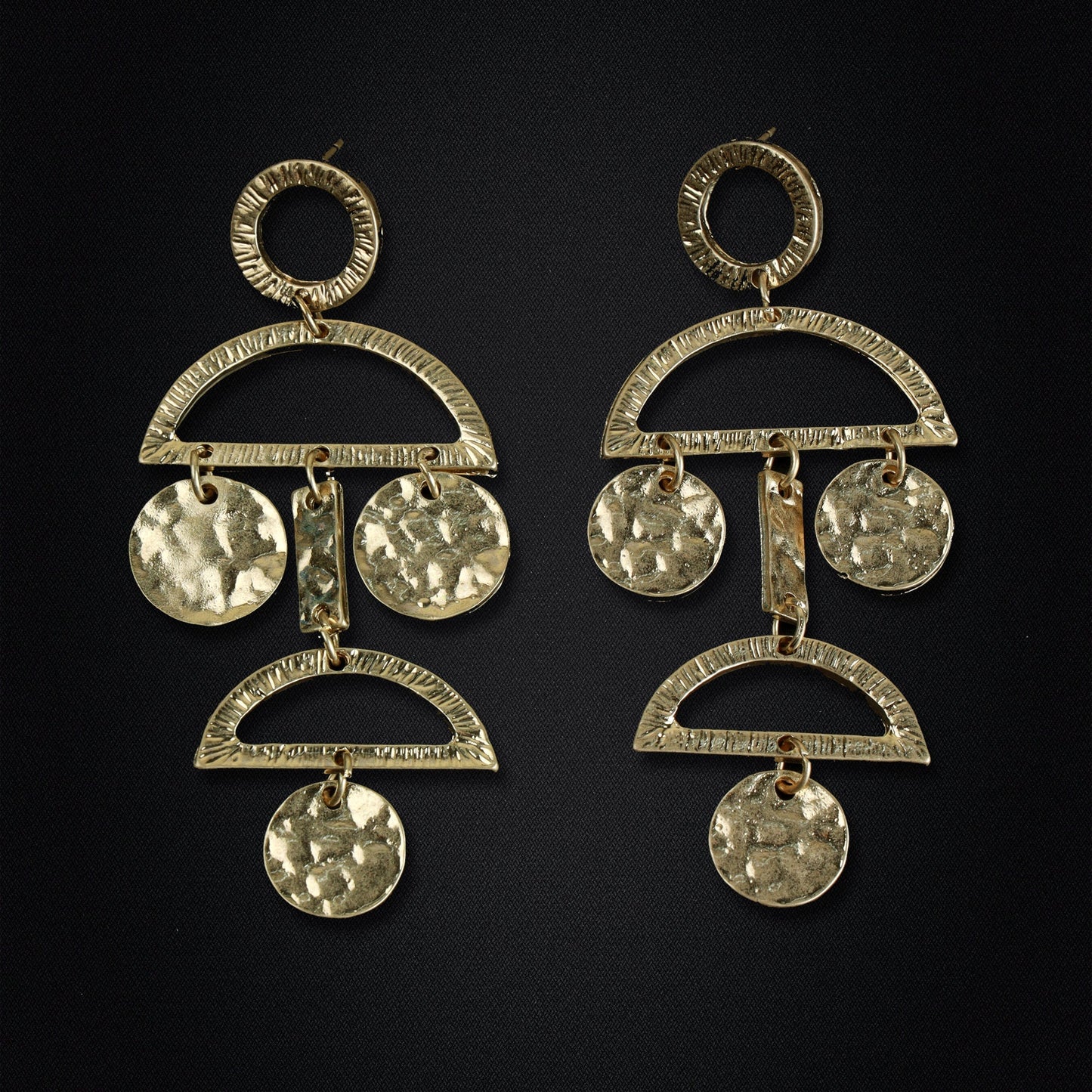 Golden Grace- Golden matellic dangler earrings