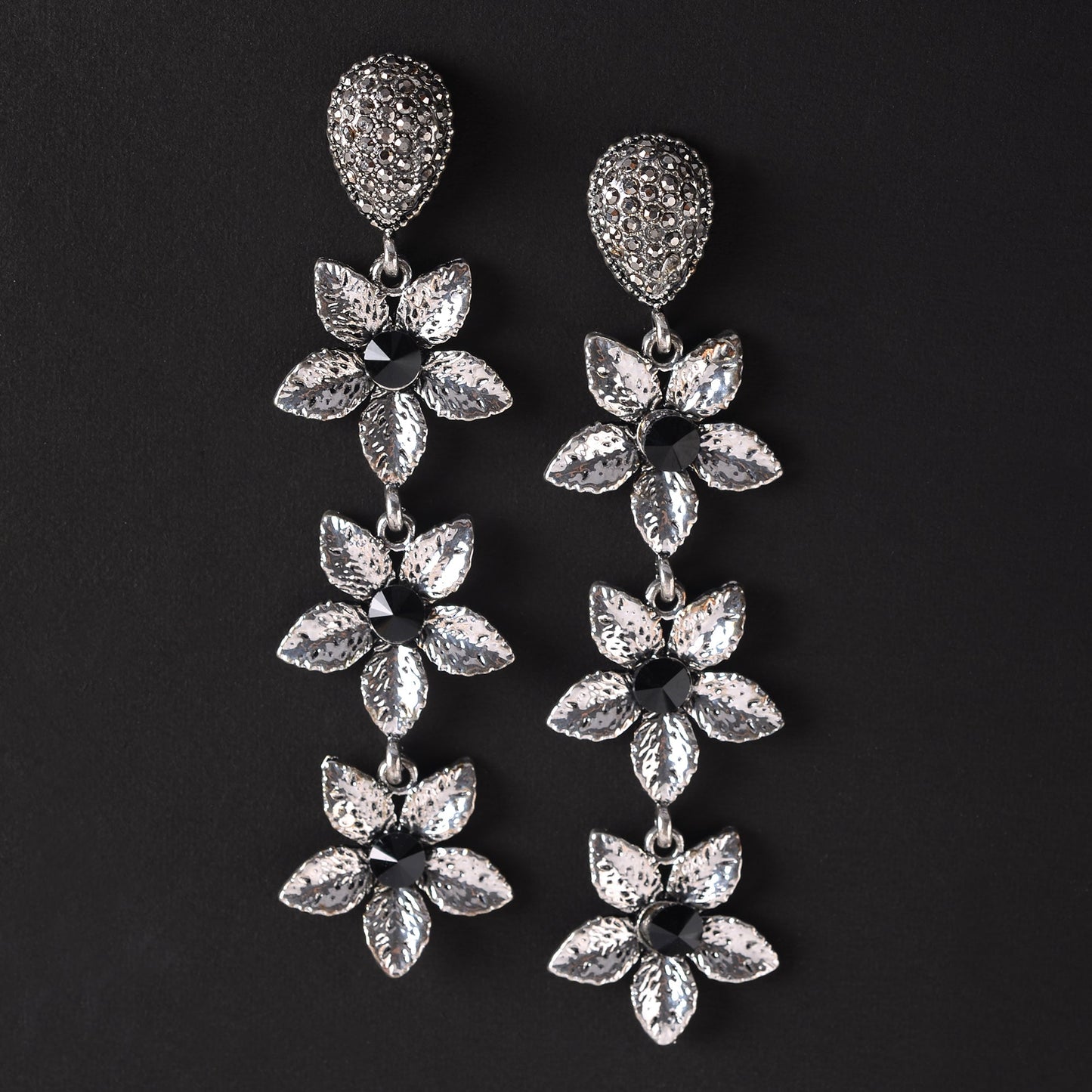 Flower Vine- Flower dangler earrings