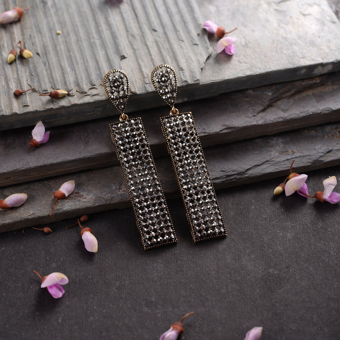 Eternal Glow- Stone studded dangler earrings