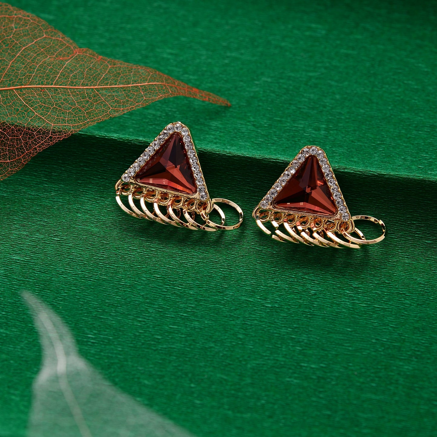 Ethereal Prism- Triangular Designer stud Earrings