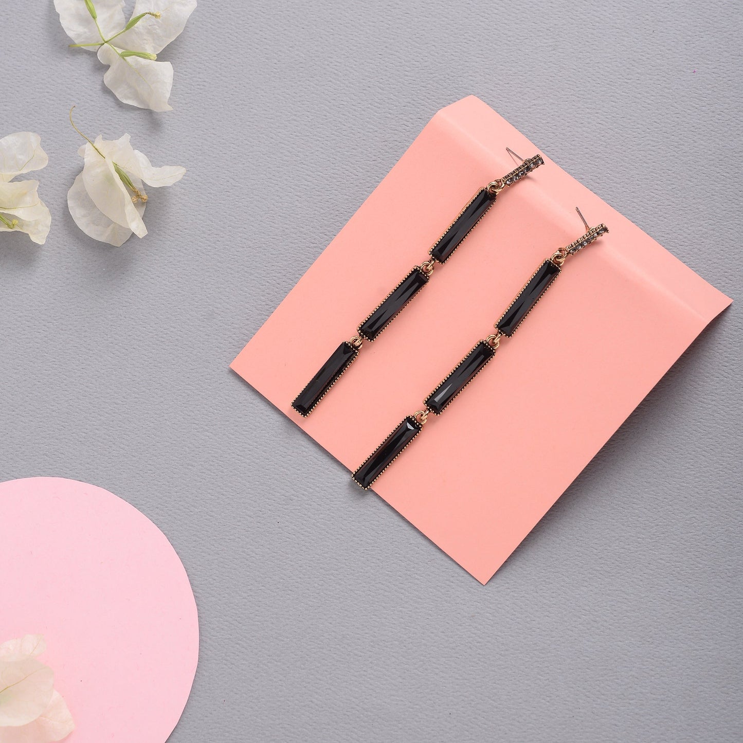 Loom Thread- Stone studded Dangler Earrings