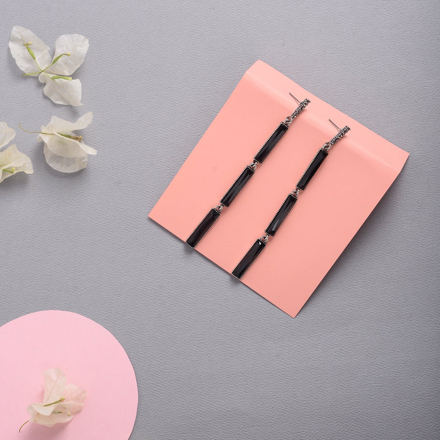 Etch Line- Stone studded Dangler Earrings