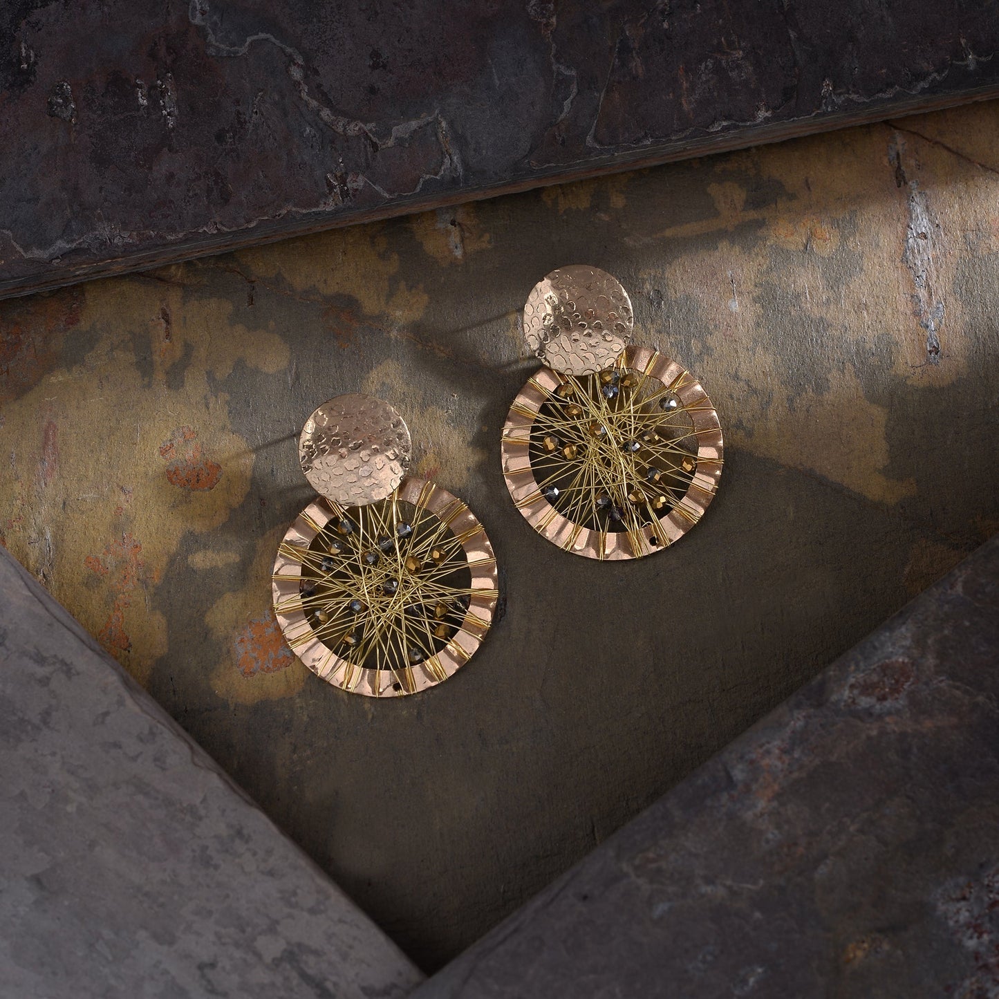 Weaved beauty- Threaded dangler earrings
