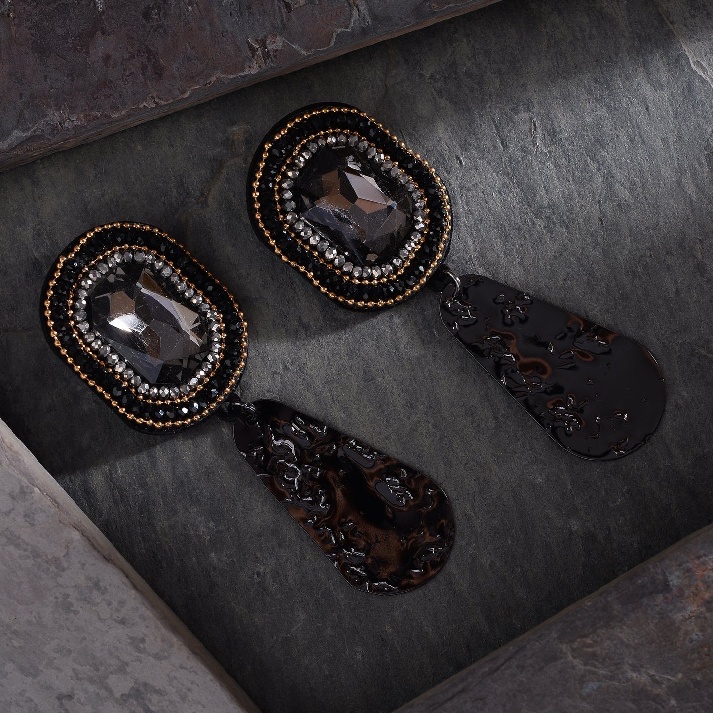 Dream Weave- Stone studded dangler earrings