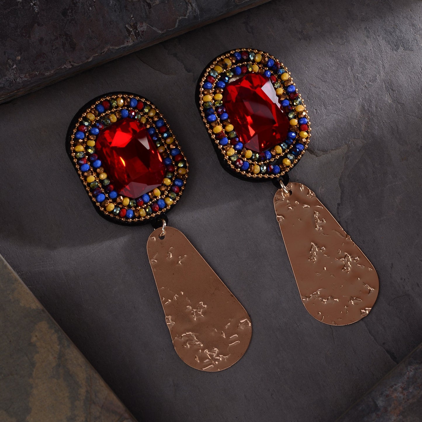 Dream Weave- Stone studded dangler earrings