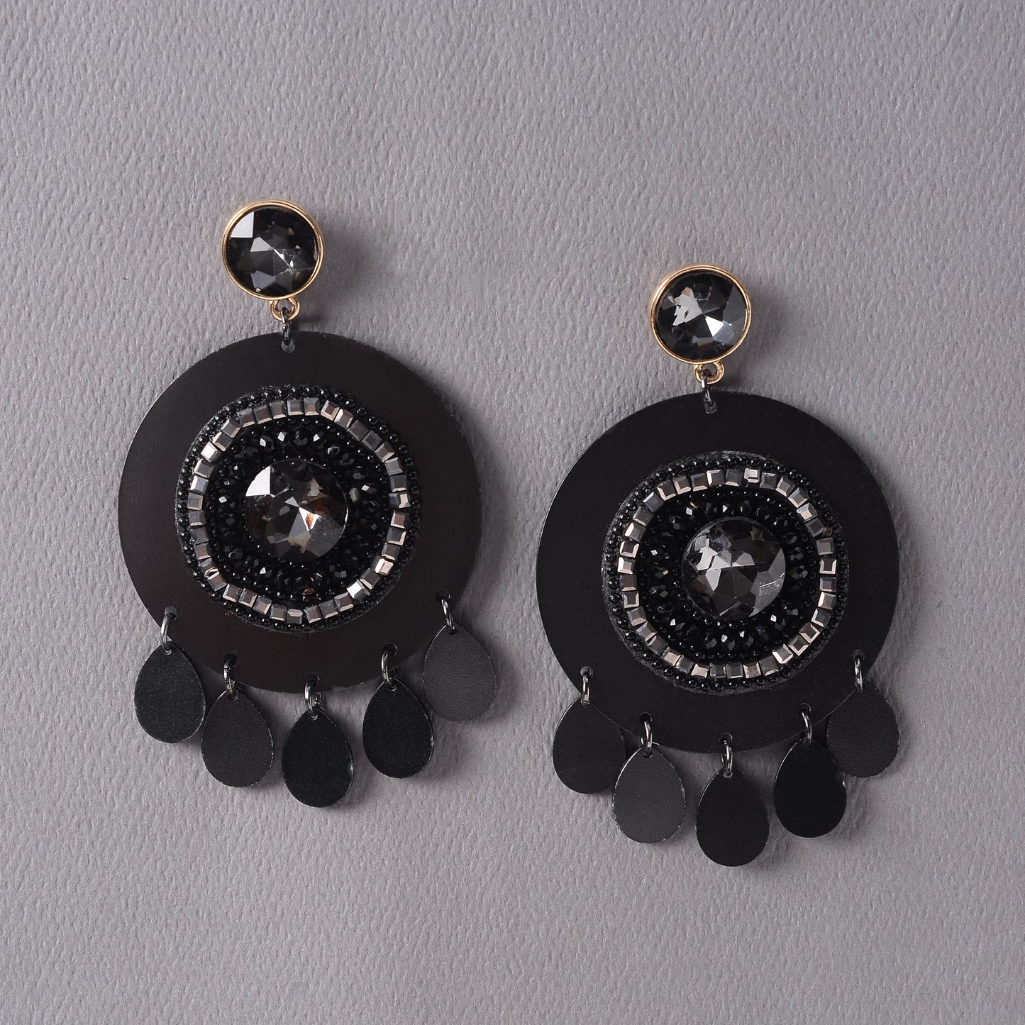 Shine Form- Stone studded dangler earrings
