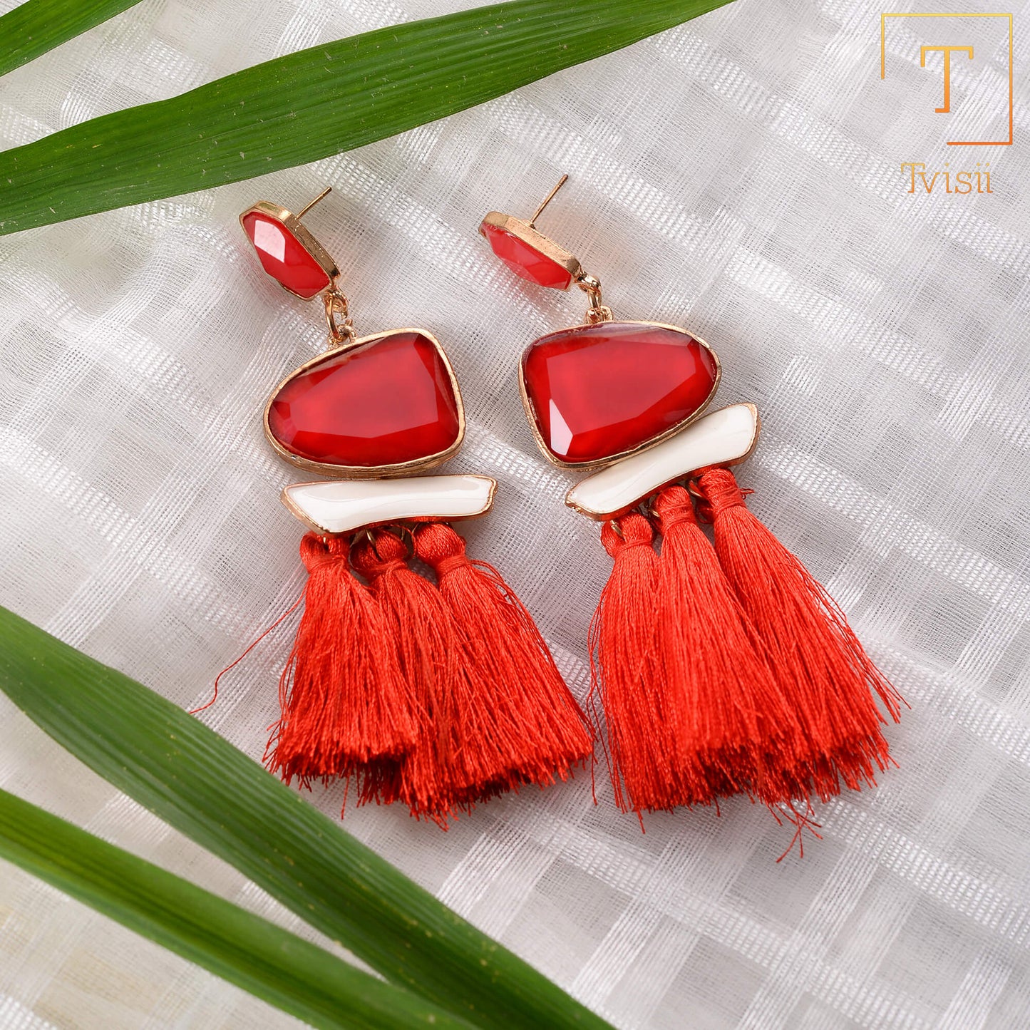 Haven Thread- Beaded thread dangler earrings