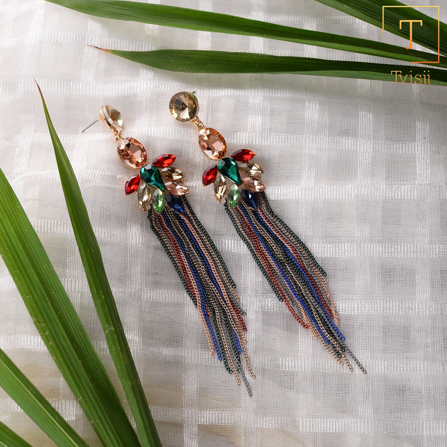 Soul Thread- Beaded thread dangler earrings