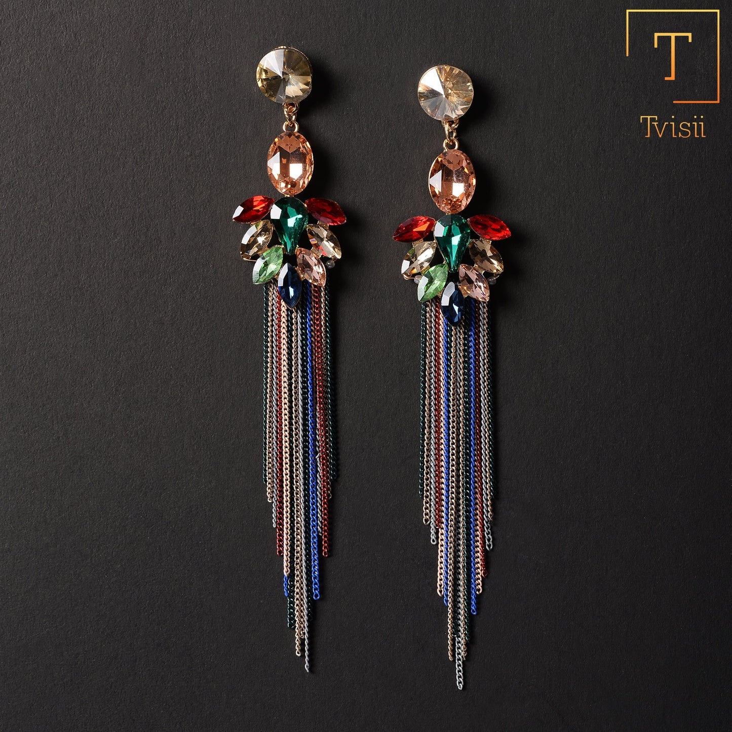 Soul Thread- Beaded thread dangler earrings