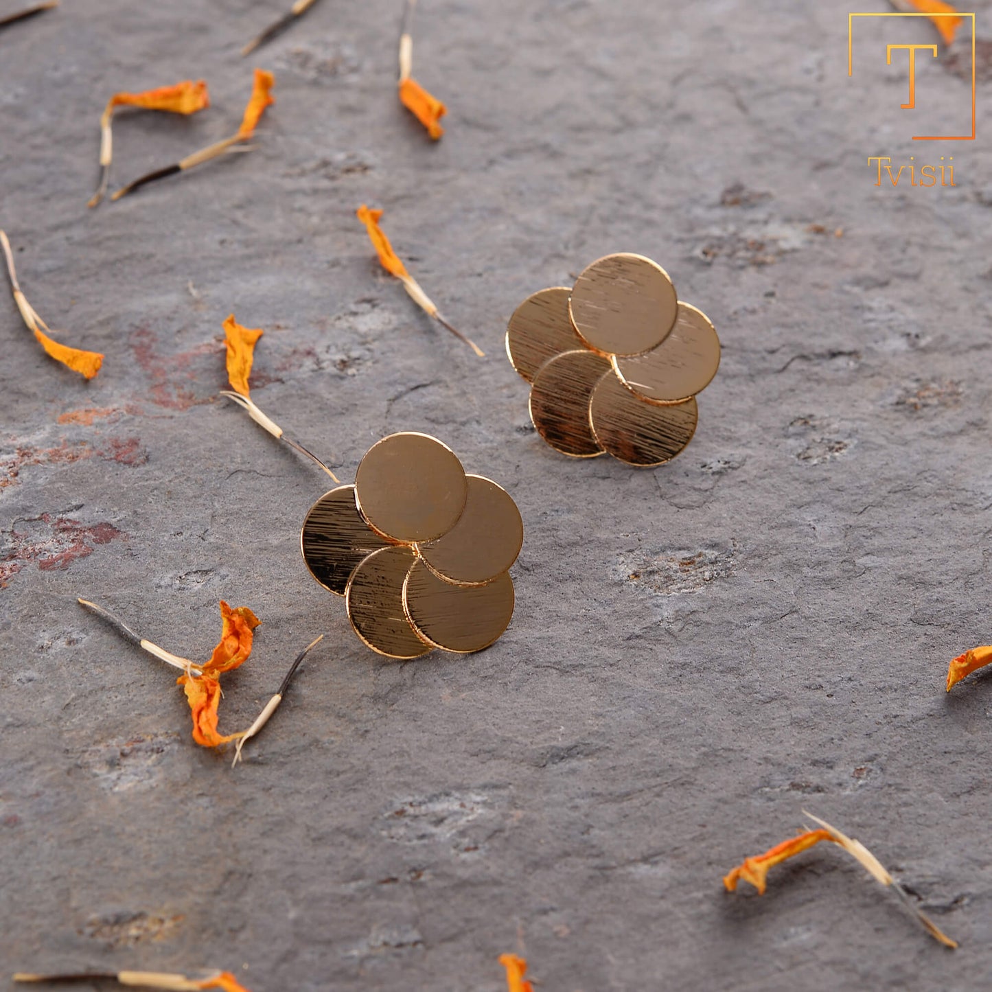 Lustre Dot- Stone studded stud earrings