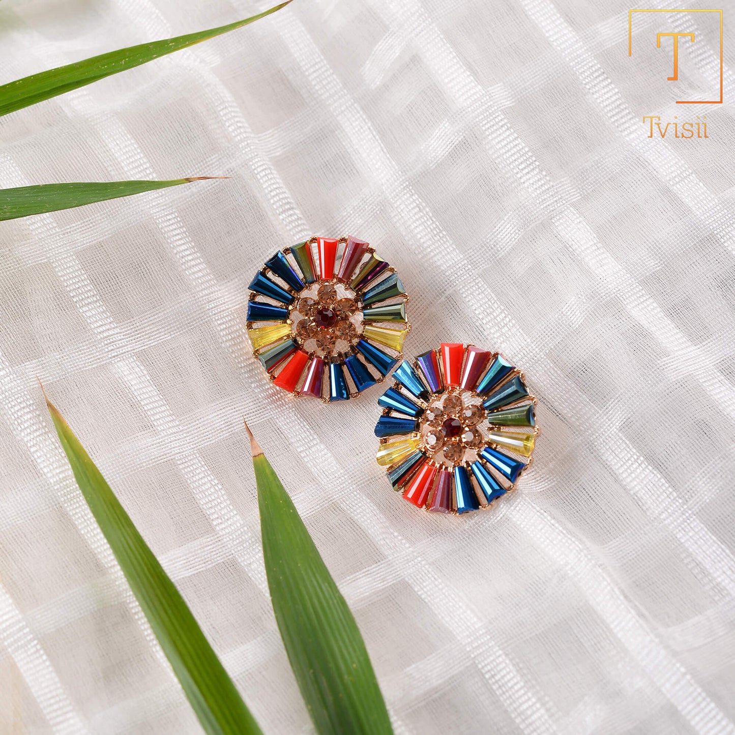 Rainbow arc- Multicolour Stud earrings