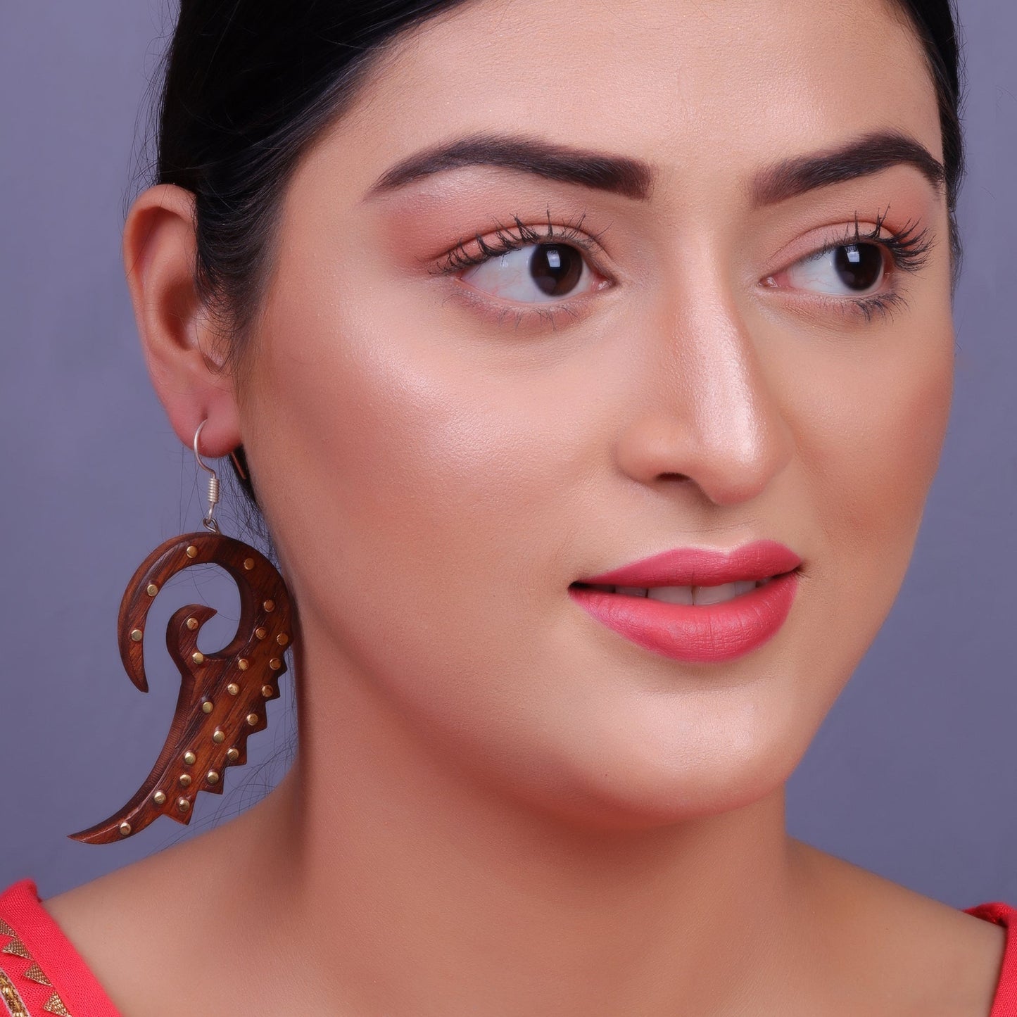 Liora- Wooden Dangler Earrings