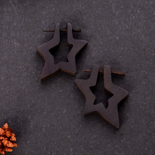 Lyne- Wooden Loop Earrings