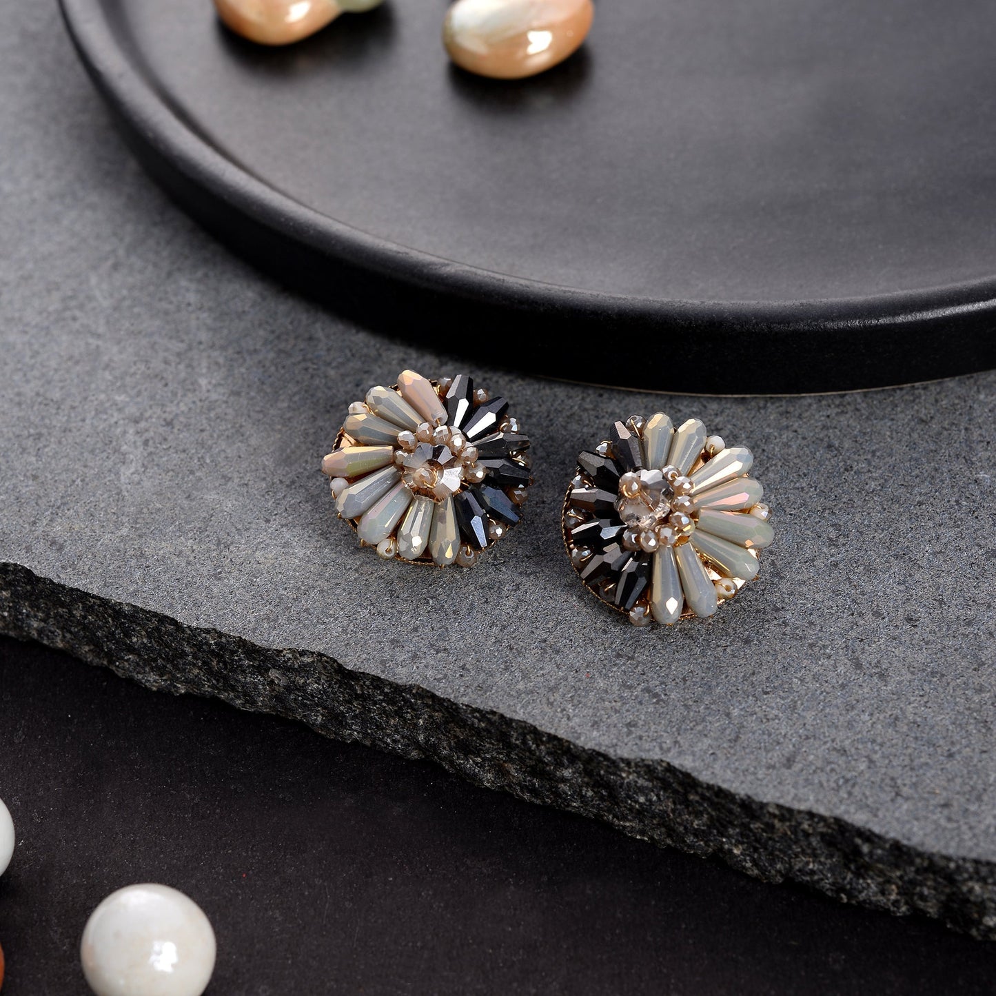 Bright Beauty- Stone studded stud earrings