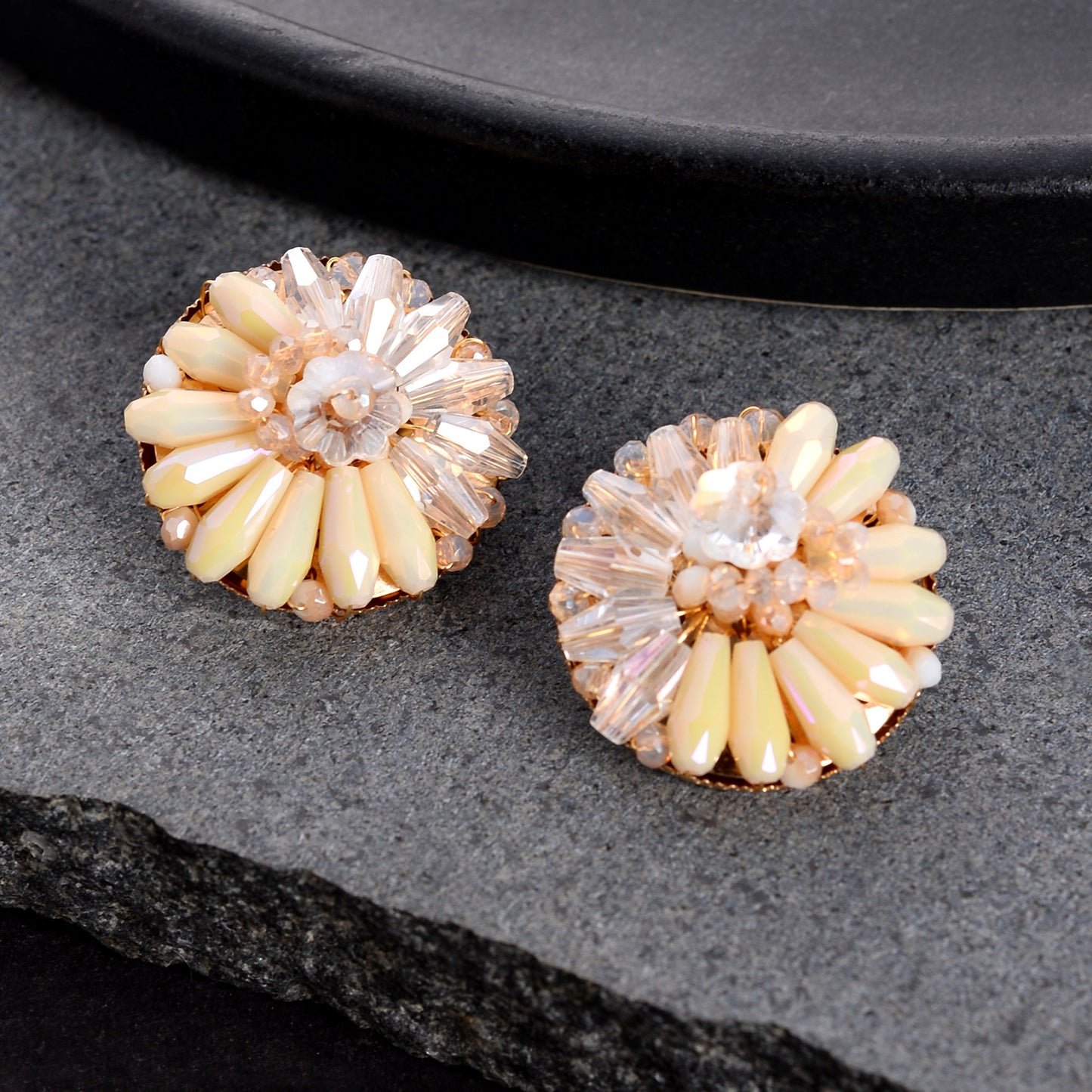 Bright Beauty- Stone studded stud earrings