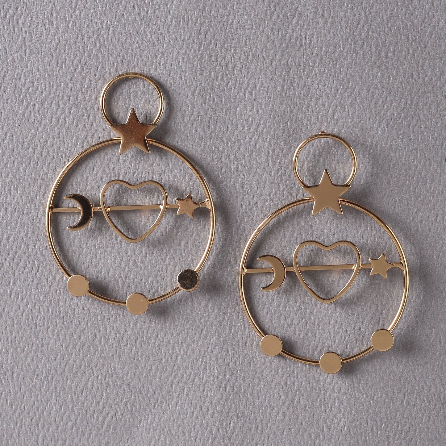 Whispered Bright- Golden framed Dangler earrings