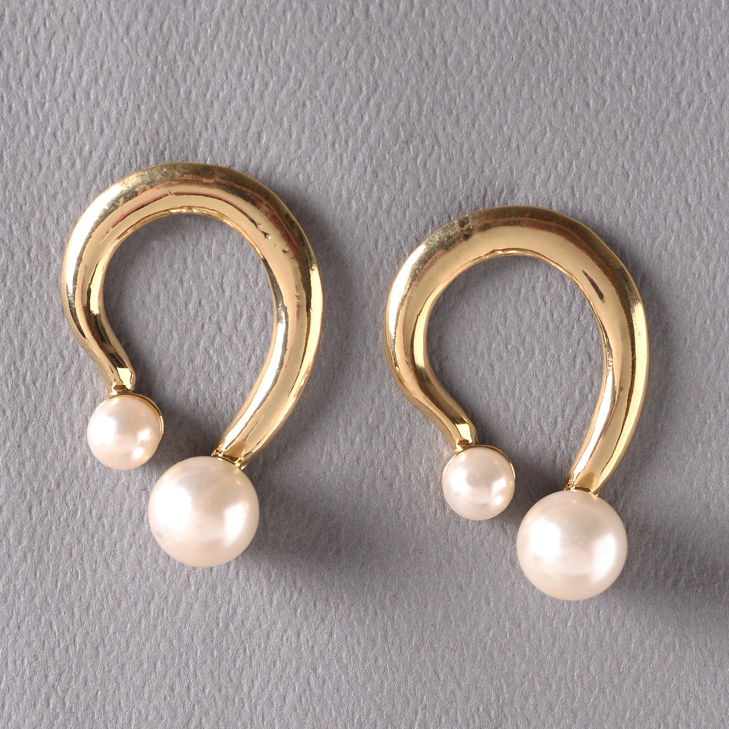 Polish Drop- Pearl studded stud earrings