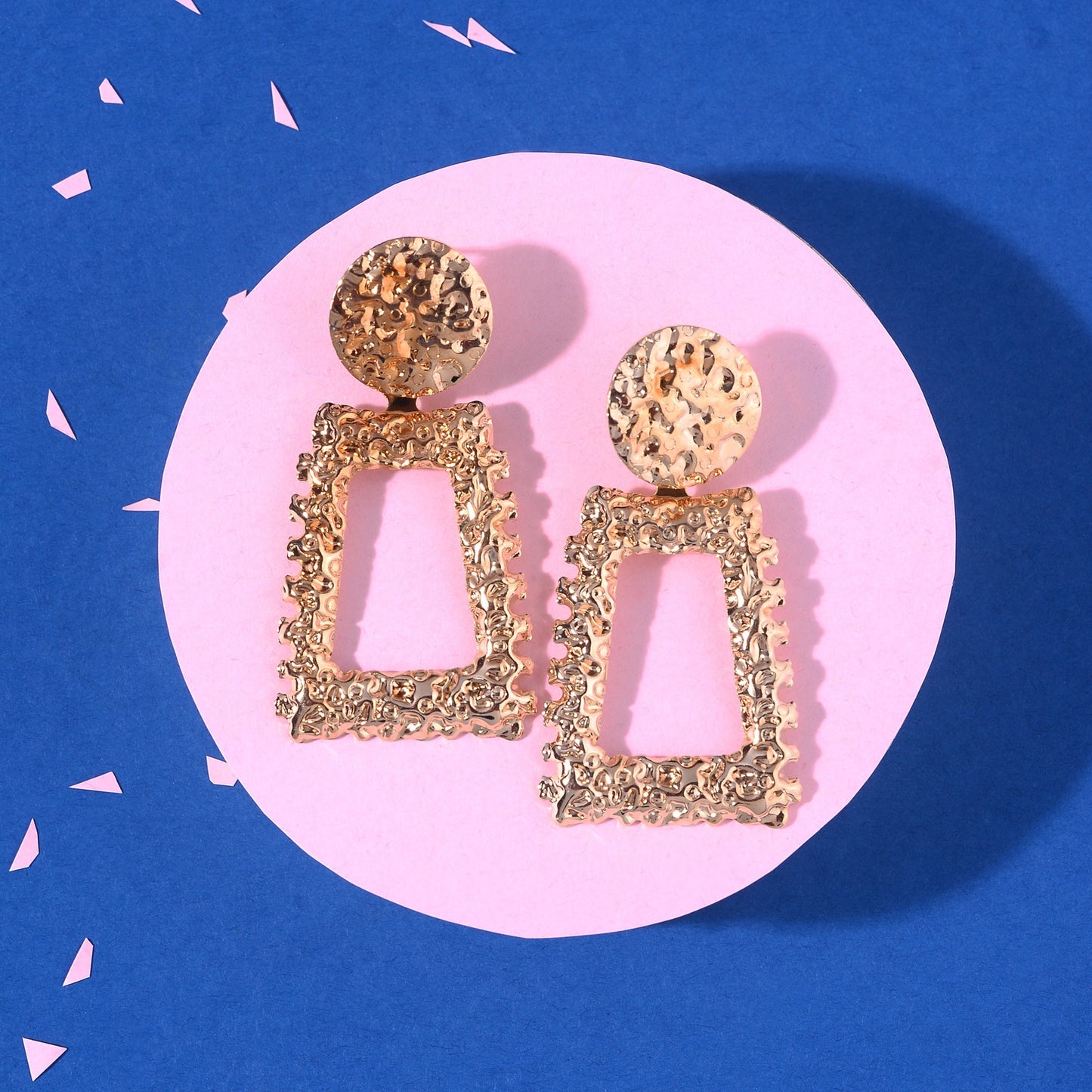 Golden Hues- Metallic golden dangler earrings