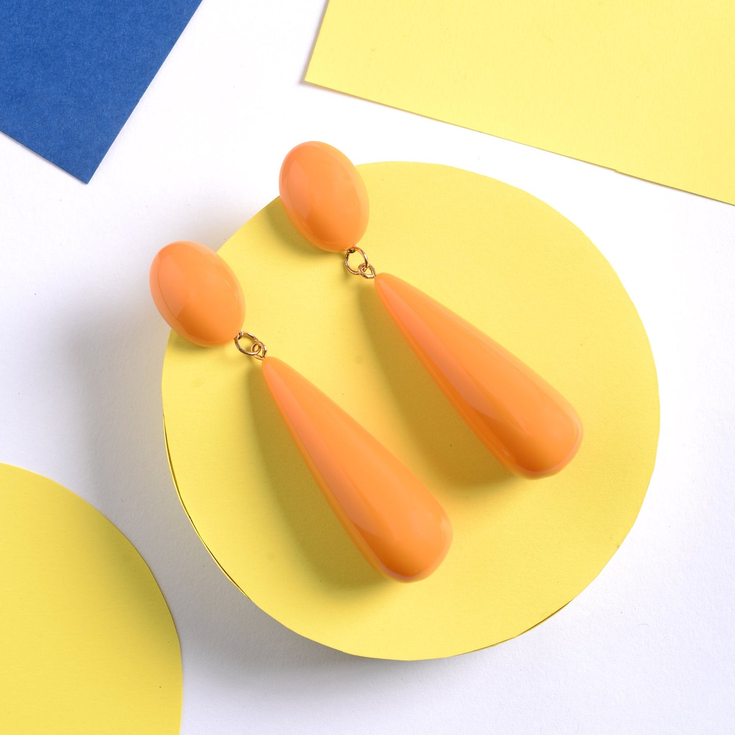 Colour Rush- Vibrant drop shaped dangler earrings