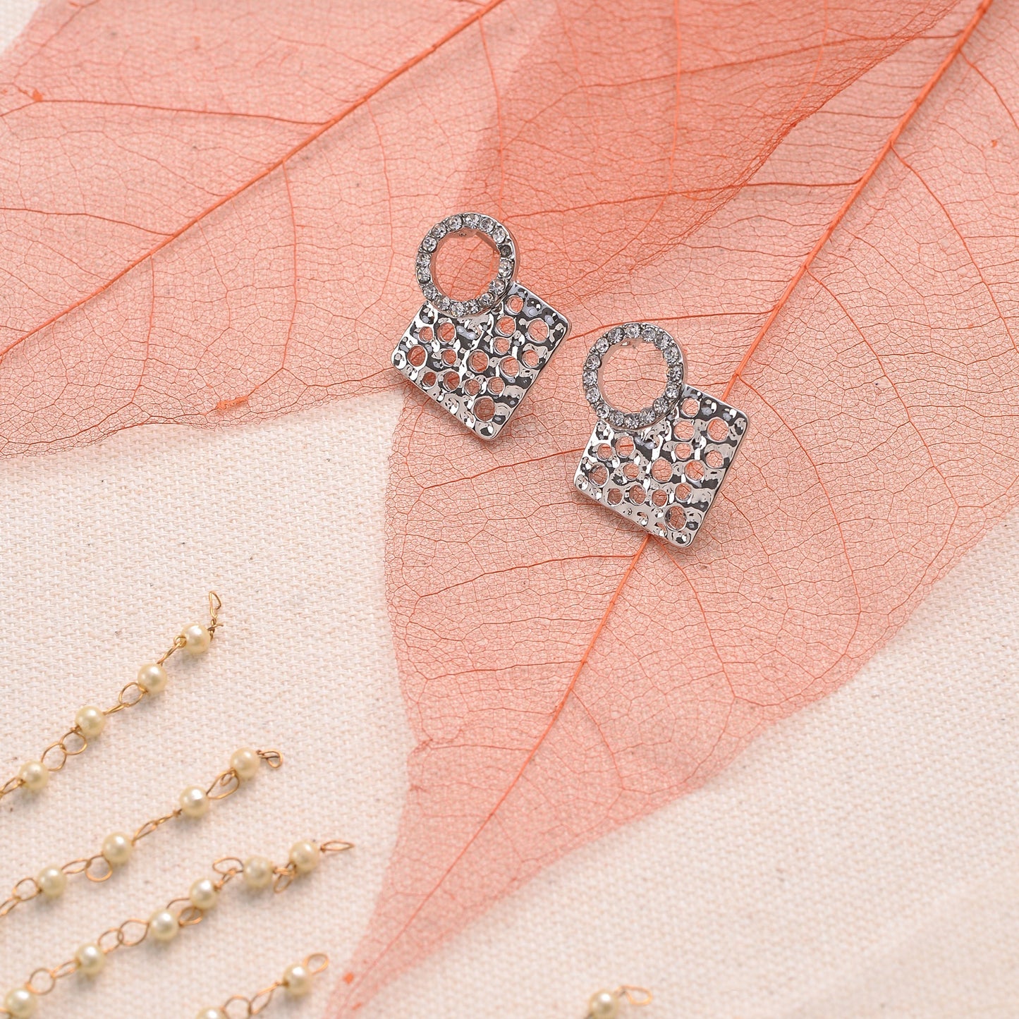 diamond drop- Stone studded Stud earrings
