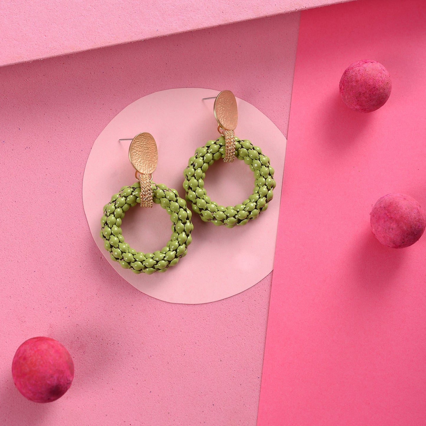 Radiant Blossom- Textured Dangler Earrings